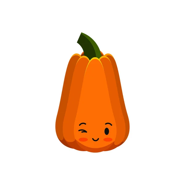 かわいいカボチャ｜emojidex -絵文字デックス-白. — ストックベクタ