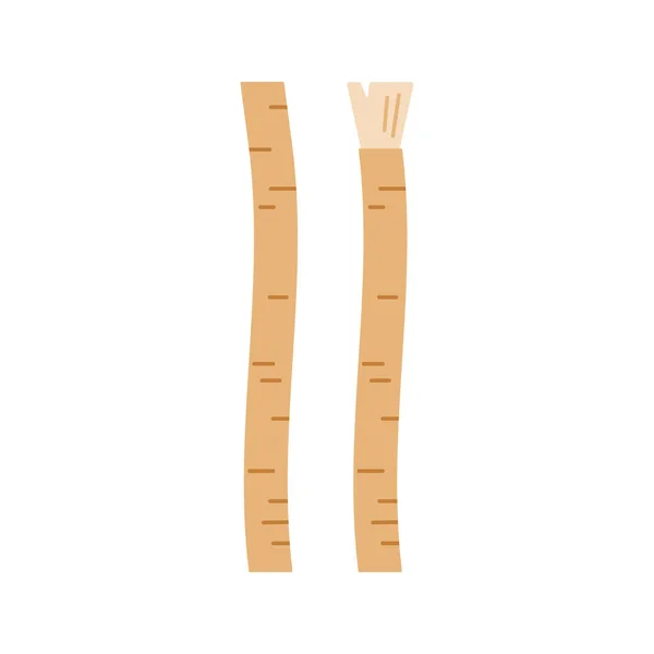 Siwak miswak icône brosse à dents bio mis isolé sur fond blanc. — Image vectorielle