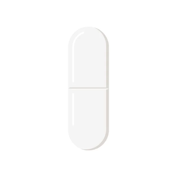 Pille Medizin Symbol isoliert auf weißem Hintergrund. — Stockvektor