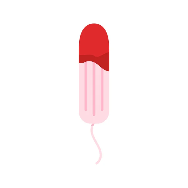 Tampon femme hygiénique avec menstruation période icône du sang. — Image vectorielle