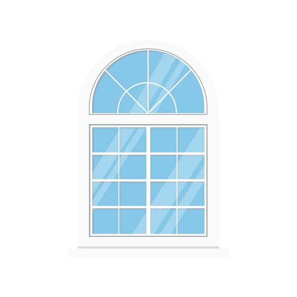 Белый значок окна pvc, выделенный на белом фоне. — стоковый вектор