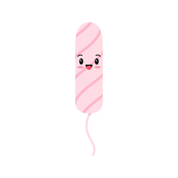 Icône vectorielle hygiénique hygiénique mignon emoji tampon femmes. — Image vectorielle