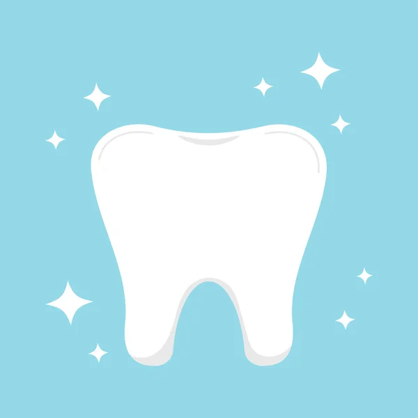 歯は輝きの歯のアイコンが隔離されて健康です — ストックベクタ
