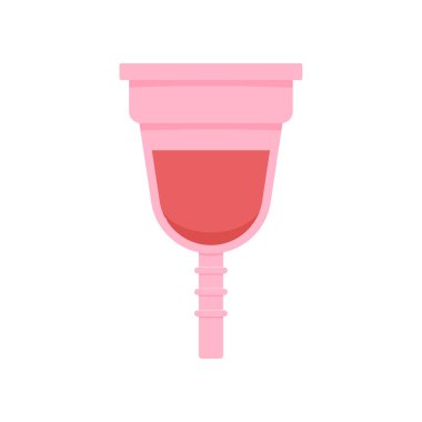 Adet bardağı ve beyaz arka planda izole edilmiş kan ikonu.