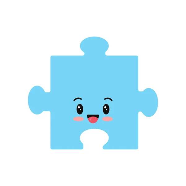 Puzzle kawałek emoji wektor ikona izolowane na białym tle. — Wektor stockowy