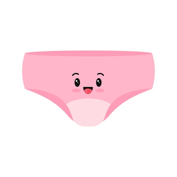 Niedliche Emoji-Höschen - hygienische Vektor-Symbol für Frauen. — Stockvektor