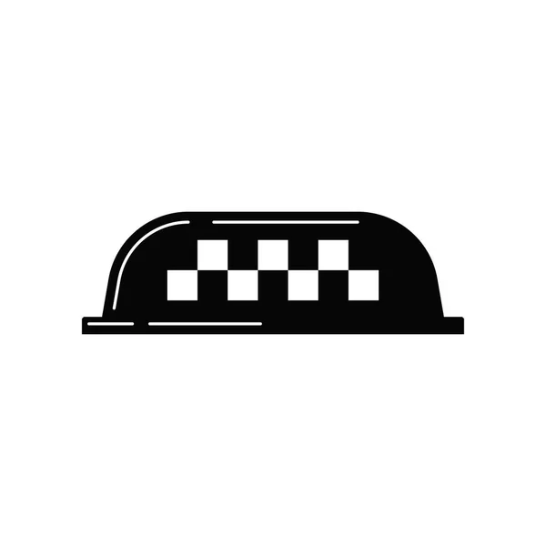 Schwarzes Taxi-Leuchtschild isoliert auf weißem Hintergrund — Stockvektor