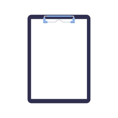 Kağıt sayfası boş ve kör edici ataç beyaz arkaplanda izole edilmiş..