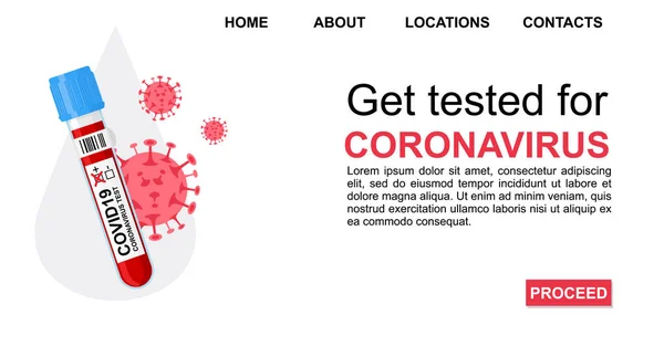 Coronavirus-Infektion COVID-19. Weltweite Warnung vor der Coronavirus-Pandemie. — Stockvektor