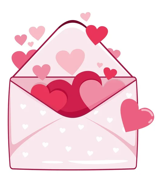 Icono de cartas postales para el día de San Valentín, corazones, tarjeta de San Valentín y otros elementos. — Vector de stock