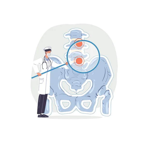 Dessin animé plat médecin personnages vectoriel illustration concept — Image vectorielle