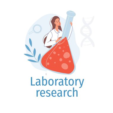 Düz çizgi film doktoru karakter çizimi konsepti