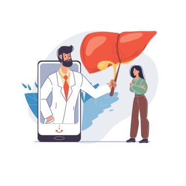 Düz çizgi film doktor karakterleri vektör illüstrasyon kavramı