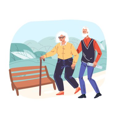 Düz çizgi film karakterleri çift, aşk ve arkadaşlık vektörü illüstrasyon kavramı