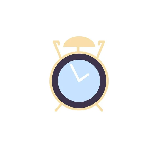 Relógio de alarme de desenhos animados planos, rastreamento de tempo e seguindo o conceito diário de ilustração vetorial de programação —  Vetores de Stock