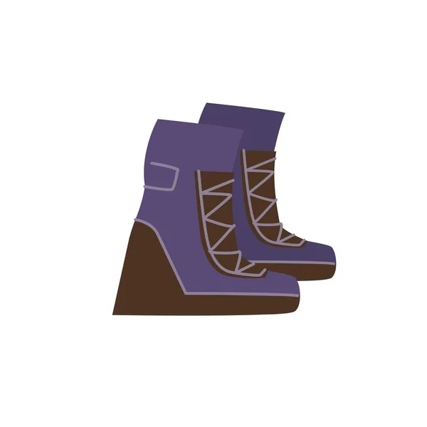 Botas de dibujos animados planos de moda, moda vector de compras concepto de ilustración — Vector de stock