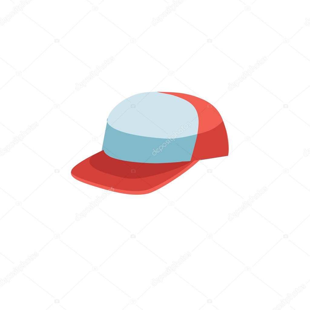 Flat cartoon fashionable accessory hat,shopping and fashion vector illustration concept