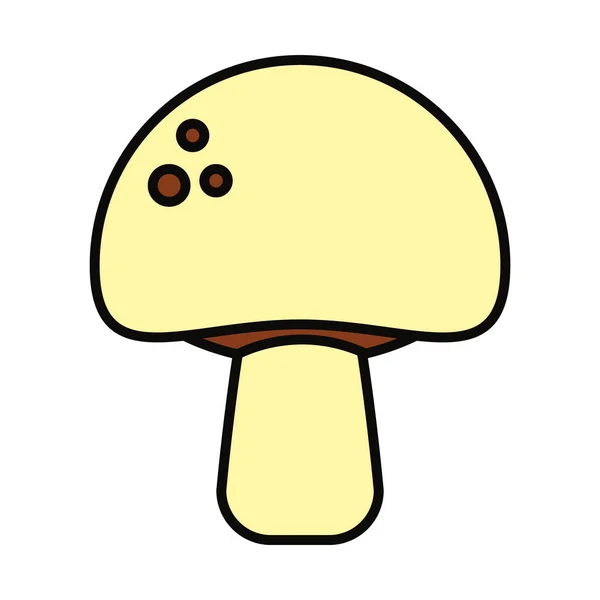 Icône champignon image, ligne et style de remplissage — Image vectorielle