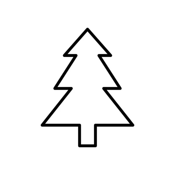 Tannenbaum-Ikone, Linienstil — Stockvektor