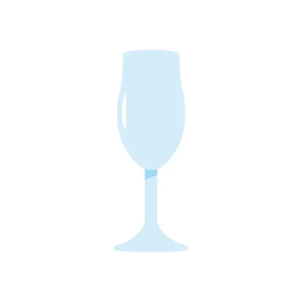 Wine glass empty icon, flat style — Stock Vector