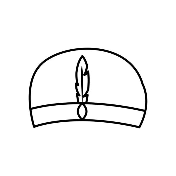 Арабический тюрбан, стиль линии — стоковый вектор