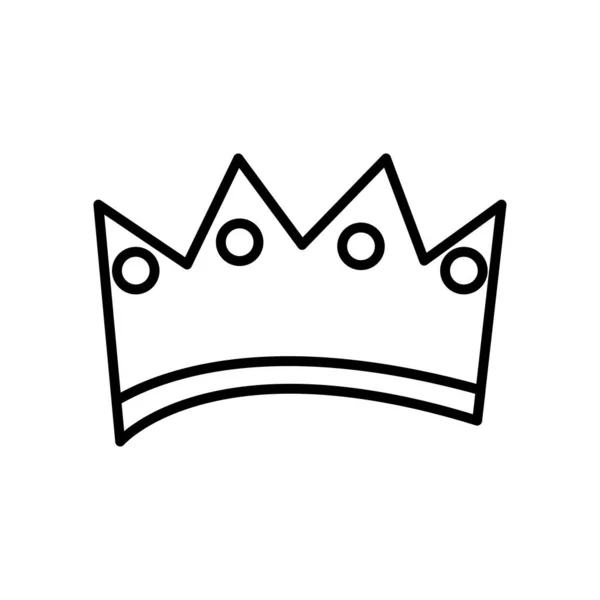 Ikona koruny, styl čáry — Stockový vektor