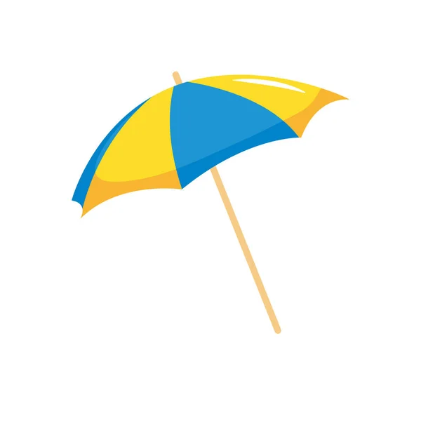 Icono del paraguas de playa, de estilo plano — Vector de stock
