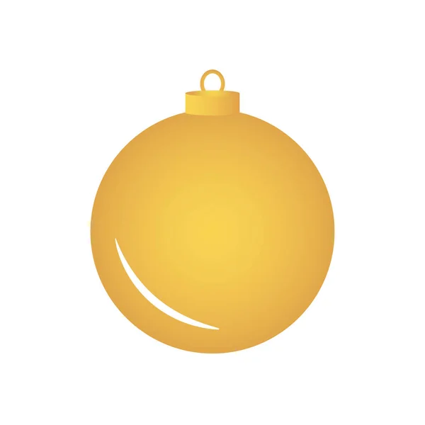 Icono de la bola de Navidad, estilo plano — Vector de stock