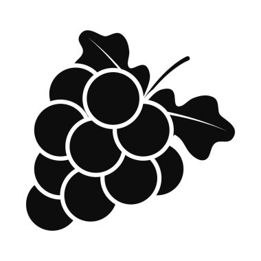 Bir demet üzüm simgesi, siluet biçimi