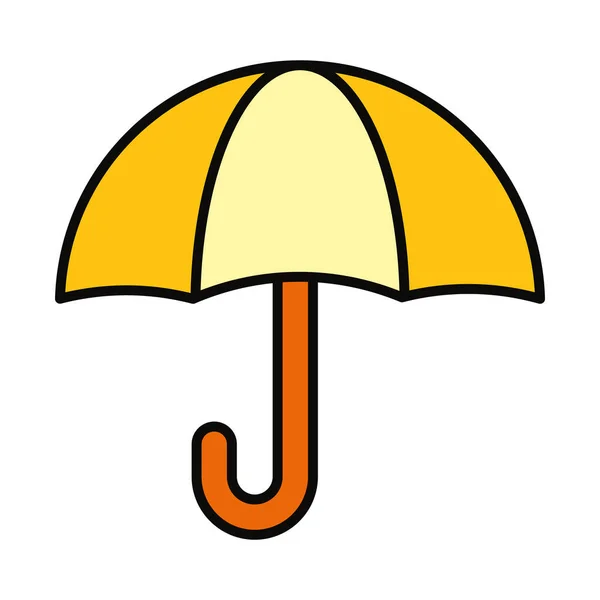 Umbrella icon, line and fill style — Stock Vector