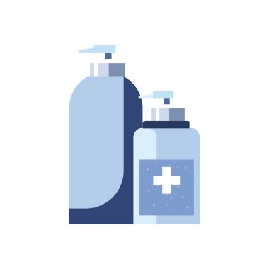 Sabun dağıtıcıları düz biçim ikon vektör tasarımı