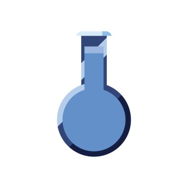 İzole kimya şişesi düz stil ikon vektör tasarımı