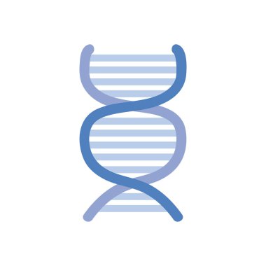 İzole edilmiş DNA yapısı düz biçim ikon vektör tasarımı