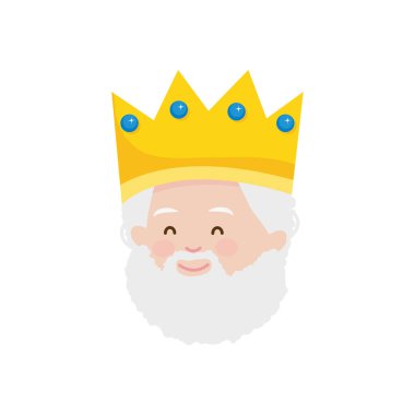 İsa 'nın doğumhanesi bilge kral yüzü karikatür karakteri