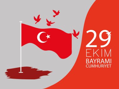 29 ekim Cumhuriyet Bayrami kutlu olsun, Türkiye Cumhuriyeti Günü, bayrak vatanseverliği amblemi