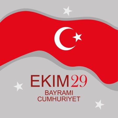 29 ekim Cumhuriyet Bayrami kutlu olsun, Türkiye Cumhuriyeti Günü, tebrik kartı natinal bayrağı