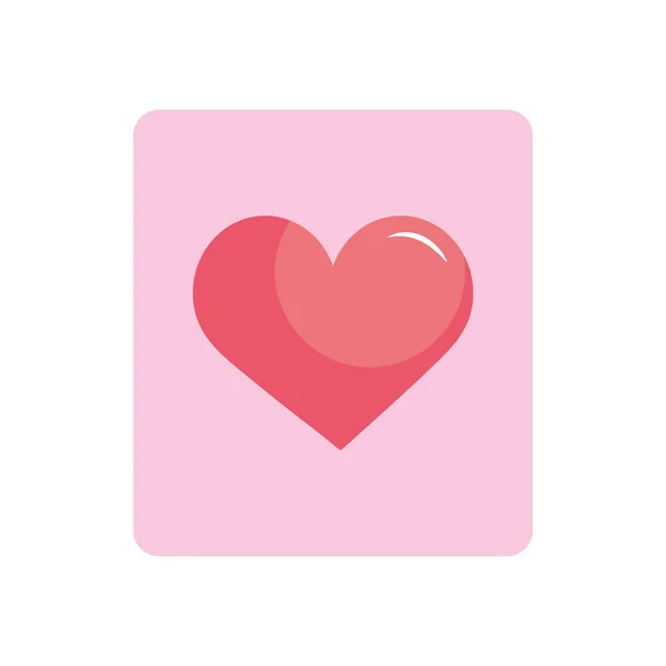 Heart love card romantic decoration — Stock Vector