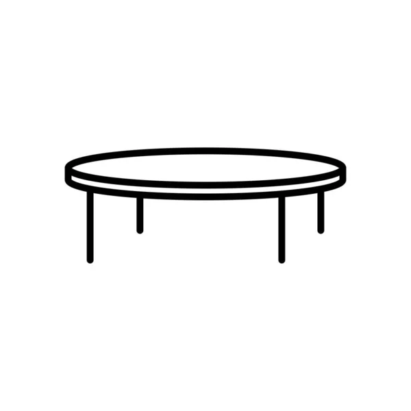 Decoración de muebles de mesa icono aislado fondo blanco lineal — Vector de stock