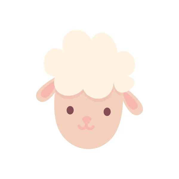 Desenho animado carneiro bonito pequeno animal —  Vetores de Stock