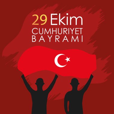 29 ekim Cumhuriyet Bayrami kutlu olsun, Türkiye Cumhuriyeti Günü, ulusal bayrak taşıyan insanlar