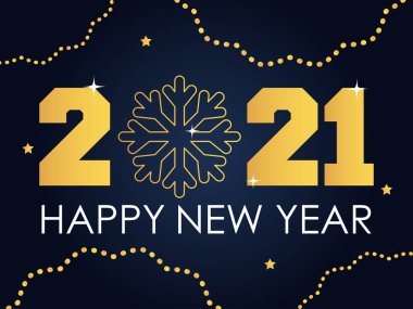 2021 mutlu yıllar, kar taneleri stil kartı.