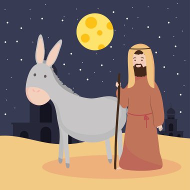 İsa 'nın doğuşu, yemlik Joseph Eşek Gecesi Çölü ile