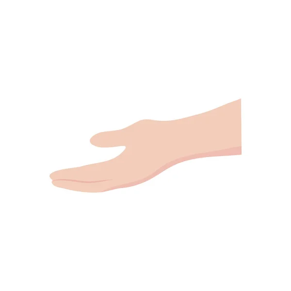 Ikone der Hand, flaches Design — Stockvektor