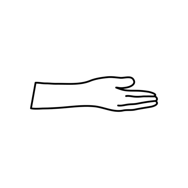 Изображение иконки руки, стиль линии — стоковый вектор