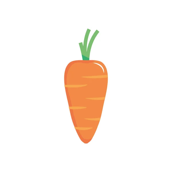 Zanahoria icono vegetal, estilo plano — Vector de stock