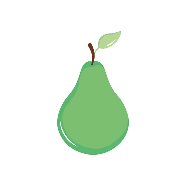 Pear fruit icon, flat style — Stock Vector