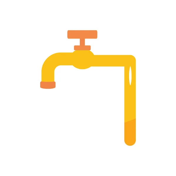 Icona del rubinetto dell'acqua, stile piatto — Vettoriale Stock