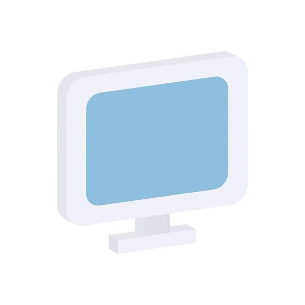 Ikona monitoru počítače, plochý styl — Stockový vektor