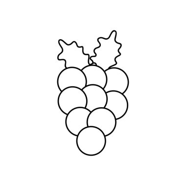 Bir demet üzüm simgesi, düz stil