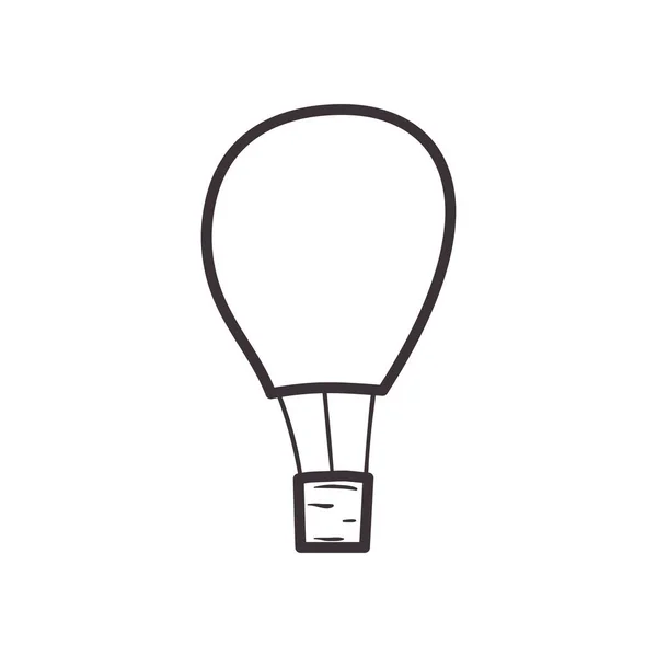 Ikona balon na gorące powietrze codziennie naklejka linia styl ikona wektor projektu — Wektor stockowy